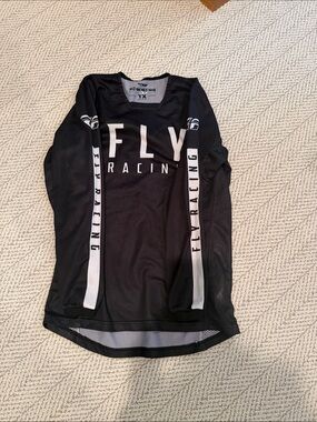 Fly Racing Youth Black Long-Sleeve MX Jersey